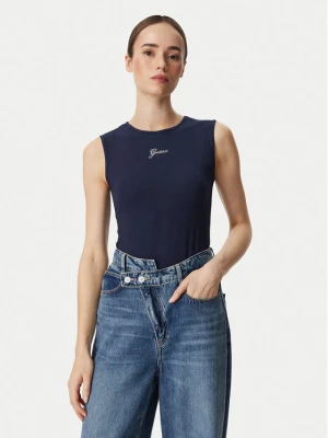 Guess Top W6YP17 K3881 Granatowy Regular Fit