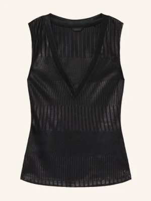 Guess Top Z Dzianiny Marilena schwarz CZARNY
