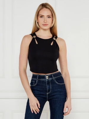 GUESS Top ZAMA | Cropped Fit czarny