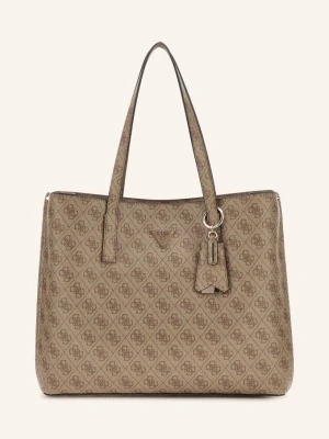 Guess Torba Shopper Meridian Z Ćwiekami braun BEŻOWY
