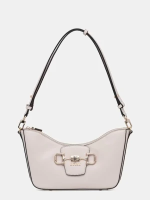 Guess torebka bagietka damska z imitacji skóry JANIE beżowy