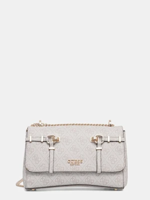Guess torebka crossbody damska z imitacji skóry LEONA beżowy