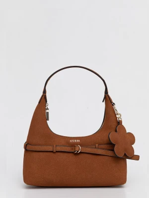 Guess torebka hobo damska z imitacji zamszu TAYLOR brązowy
