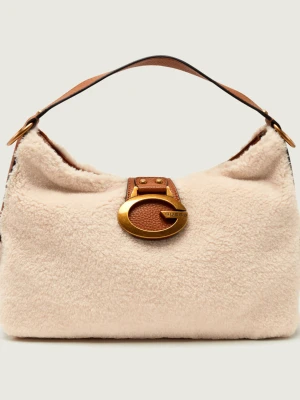 Guess Torebka na ramię CAMDEN | shearling beżowy