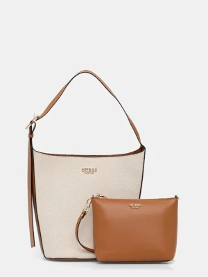 Guess torebka NICOLETTE kolor beżowy HWAG96 62040