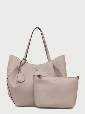 Guess torebka shopper damska z imitacji skóry AMORETTE beżowy
