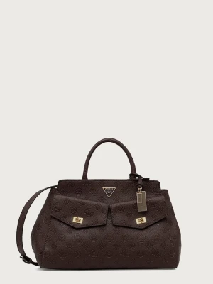 Guess torebka shopper damska z imitacji skóry BLAKE brązowy