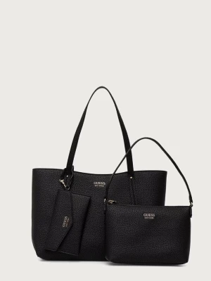 Guess torebka shopper damska z imitacji skóry BRENTON czarny