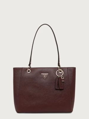 Guess torebka shopper damska z imitacji skóry NOELLE bordowy