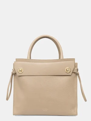 Guess torebka skórzana BIANCA kolor beżowy HWBIAA L5117