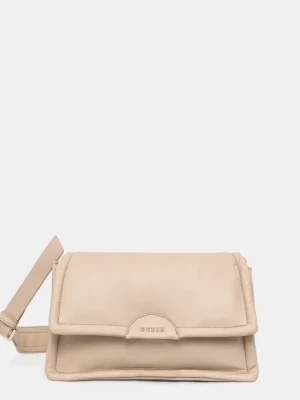 Guess torebka skórzana EVA kolor beżowy HWSTPF L5116