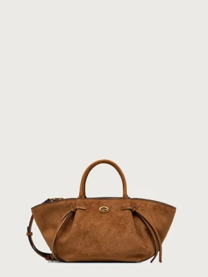 Guess torebka tote damska z imitacji zamszu ALLEGRA brązowy