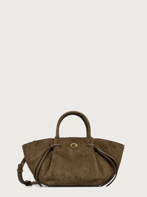 Guess torebka tote damska z imitacji zamszu ALLEGRA zielony