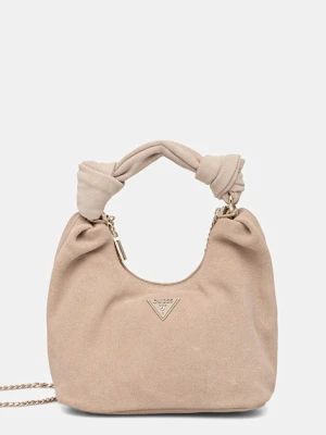 Guess torebka zamszowa ISOTTA kolor beżowy HWSG96 60010