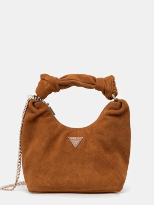 Guess torebka zamszowa ISOTTA kolor brązowy HWSG96 60010