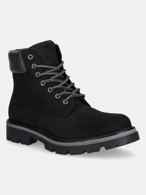 Guess trapery SIRO męskie kolor czarny FMFSIR LEA10