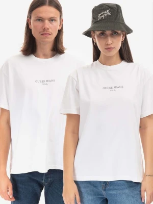 Guess U.S.A. t-shirt bawełniany biały