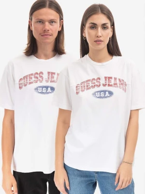 Guess U.S.A. t-shirt bawełniany biały