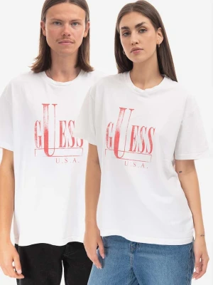 Guess U.S.A. t-shirt bawełniany biały