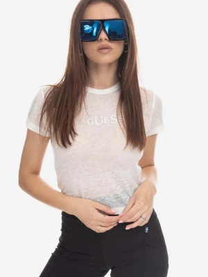 Guess U.S.A. t-shirt Classic Logo Baby Tee W2BP00KBAX0 biały