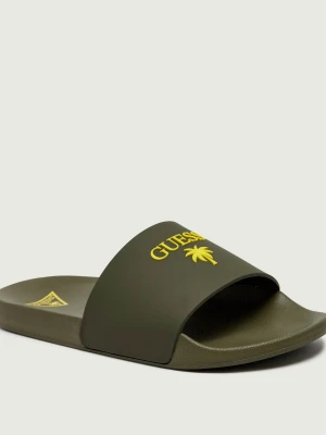 Guess Underwear Klapki Palma zielony