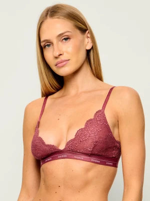Guess Underwear Koronkowy biustonosz Jane bordowy