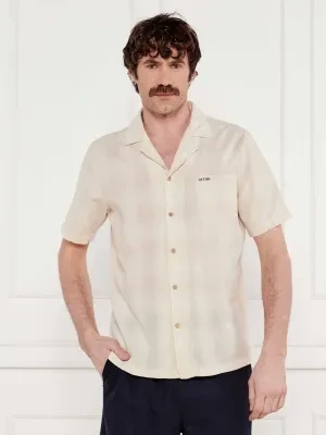 Guess Underwear  Koszula BOWLING VINTAGE | Regular Fit | z dodatkiem lnu