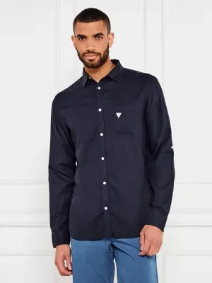 Guess Underwear Lniana koszula | Regular Fit