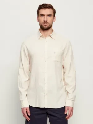 Guess Underwear  Lniana koszula ROLL-UP | Regular Fit