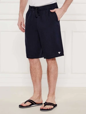 Guess Underwear Lniane szorty | Regular Fit