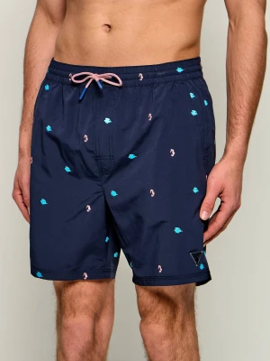 Guess Underwear Szorty kąpielowe | Regular Fit granatowy