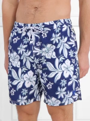 Guess Underwear Szorty kąpielowe SWIMTRUNK MEDIUM IBISCUS AOP | Regular Fit