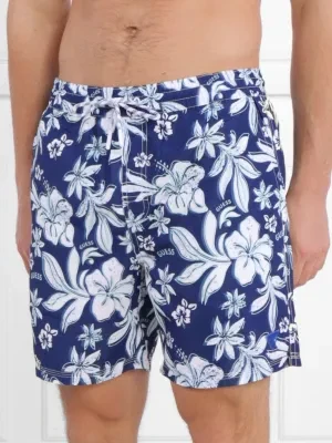 Guess Underwear  Szorty kąpielowe SWIMTRUNK MEDIUM IBISCUS AOP | Regular Fit