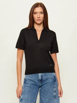 GUESS Wełniany sweter Stormi | Regular Fit czarny