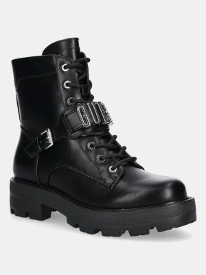 Guess workery YANZY damskie kolor czarny na płaskim obcasie FLTYNZ ELE10