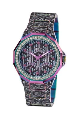 Guess zegarek damski kolor fioletowy GW0597L2