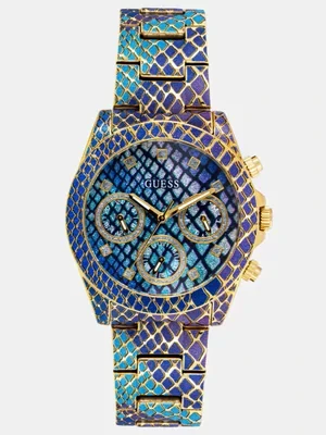 Guess zegarek damski kolor niebieski GW0752L1