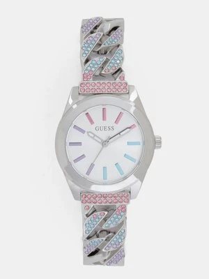 Guess zegarek damski kolor srebrny GW0546L4