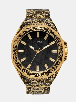 Guess zegarek męski kolor złoty GW0700G1