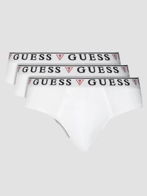GUESS Zestaw białej męskiej bielizny slipy 3 Pack, Rozmiar XL