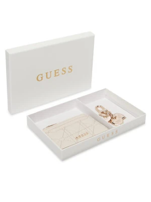Guess Zestaw etui na karty i brelok GFBOXW P6202 Écru