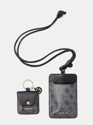 Guess zestaw pokrowców na etui i na słuchawki damskie z imitacji skóry