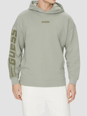 GUESS Zielona bluza męska Dalim Over z kapturem
