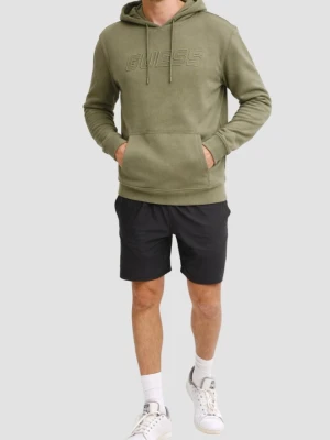 GUESS Zielona męska bluza z kapturem Aldwin, Rozmiar XXL