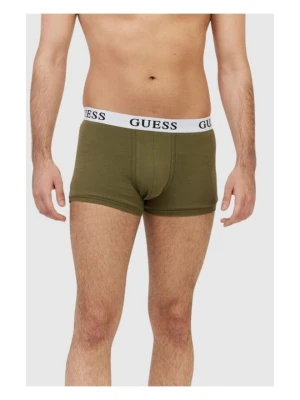 GUESS Zielone, białe i morskie bokserki męskie 3 pack, Rozmiar S