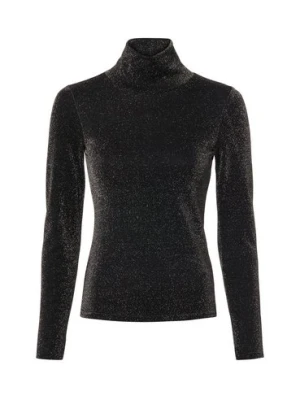 Guido Maria Kretschmer Damska koszulka z długim rękawem Kobiety Sztuczne włókno czarny jednolity,