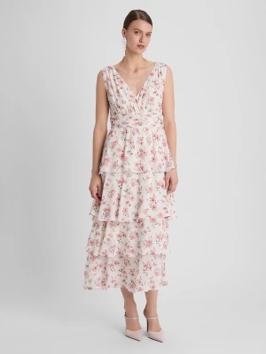 Guido Maria Kretschmer Damska sukienka letnia - Penelope Kobiety wiskoza biały|różowy w kropki,