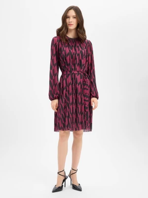 Guido Maria Kretschmer Damska sukienka na co dzień - Susan Kobiety Sztuczne włókno lila wzorzysty,