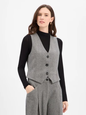 Guido Maria Kretschmer Damska wełniana kamizelka - Loretta Kobiety Wełna szary wzorzysty,