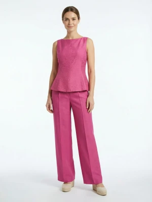 Guido Maria Kretschmer Damskie spodnie plisowane Kobiety wyrazisty róż,